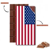 Tablette de chocolat personnalisé Drapeau Etats Unis