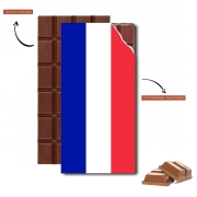 Tablette de chocolat personnalisé Drapeau France