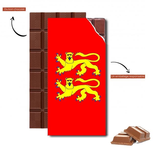 Tablette de chocolat personnalisé Drapeau Normand white - Sacs & Accessoires