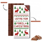 Tablette de chocolat personnalisé Esprit de Noel avec nom personnalisable