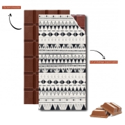 Tablette de chocolat personnalisé Ethnic Candy Tribal in Black and White
