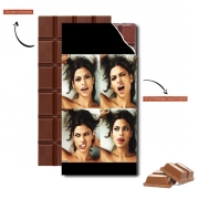 Tablette de chocolat personnalisé Eva mendes collage