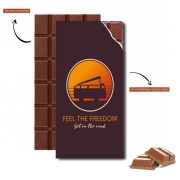 Tablette de chocolat personnalisé Feel The freedom on the road