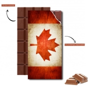 Tablette de chocolat personnalisé Drapeau Canada vintage