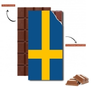 Tablette de chocolat personnalisé Drapeau Suede