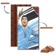 Tablette de chocolat personnalisé Football Stars: Luis Suarez - Uruguay