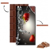 Tablette de chocolat personnalisé Fraise Splach