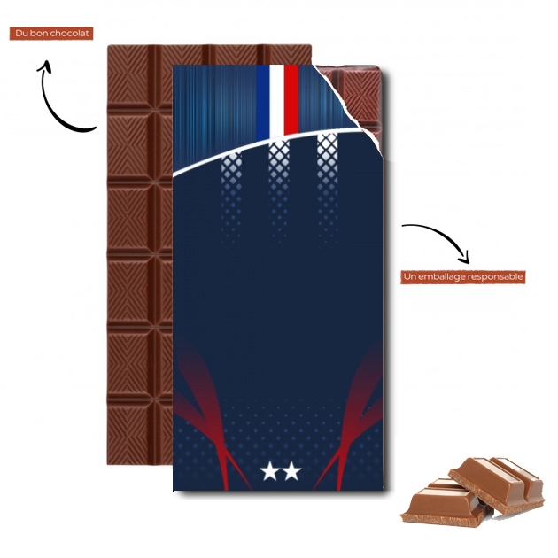 Tablette de chocolat personnalisé France 2018 Champion Du Monde Maillot