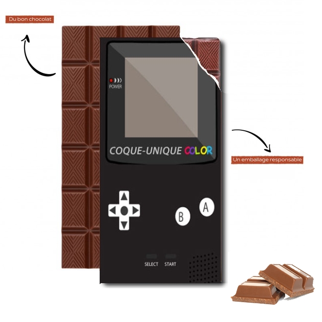 Tablette de chocolat personnalisé GameBoy Color Noir