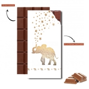 Tablette de chocolat personnalisé Gatsby Gold Glitter Elephant