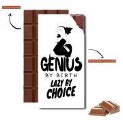 Tablette de chocolat personnalisé Genius by birth Lazy by Choice Shikamaru tribute