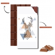 Tablette de chocolat personnalisé Geometric head of the deer