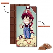 Tablette de chocolat personnalisé Goku-mario Bleu