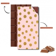Tablette de chocolat personnalisé Golden Dots And Pink