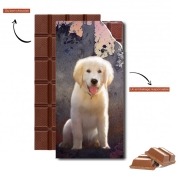 Tablette de chocolat personnalisé Golden Retriever Puppy