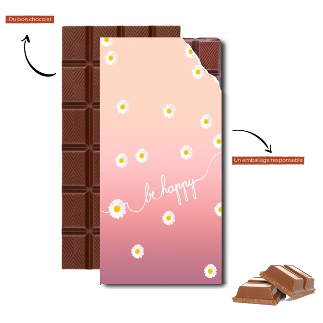 Tablette de chocolat personnalisé HAPPY DAISY SUNRISE