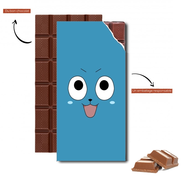 Tablette de chocolat personnalisé Happy Fairy Tail FaceArt white - Sacs &  Accessoires