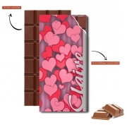 Tablette de chocolat personnalisé Heart Love - Claire