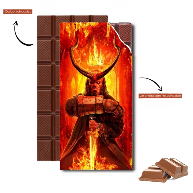 Tablette de chocolat personnalisé Hellboy in Fire