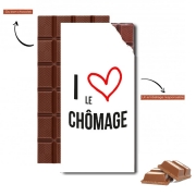 Tablette de chocolat personnalisé I love chomage