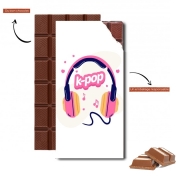 Tablette de chocolat personnalisé I Love Kpop Headphone
