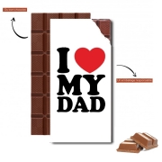 Tablette de chocolat personnalisé I love my DAD
