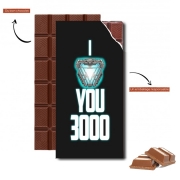 Tablette de chocolat personnalisé I Love You 3000 Iron Man Tribute