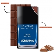 Tablette de chocolat personnalisé Flacon Vernis Blue Love