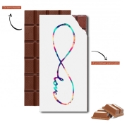 Tablette de chocolat personnalisé Infinity Love Blanc