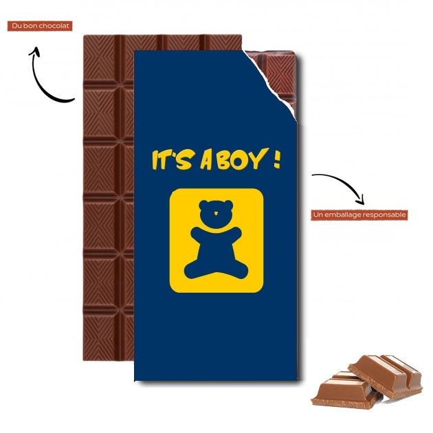 Tablette de chocolat personnalisé C'est un garçon ! Cadeau Naissance