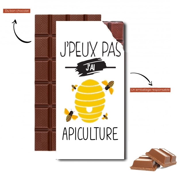 Tablette de chocolat personnalisé J'peux pas j'ai apiculture