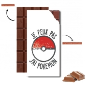 Tablette de chocolat personnalisé Je peux pas j ai Pokemon