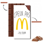 Tablette de chocolat personnalisé Je peux pas jai faim McDonalds
