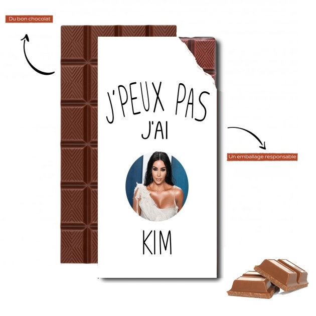 Tablette de chocolat personnalisé Je peux pas j'ai Kim Kardashian