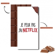 Tablette de chocolat personnalisé Je peux pas j'ai Netflix