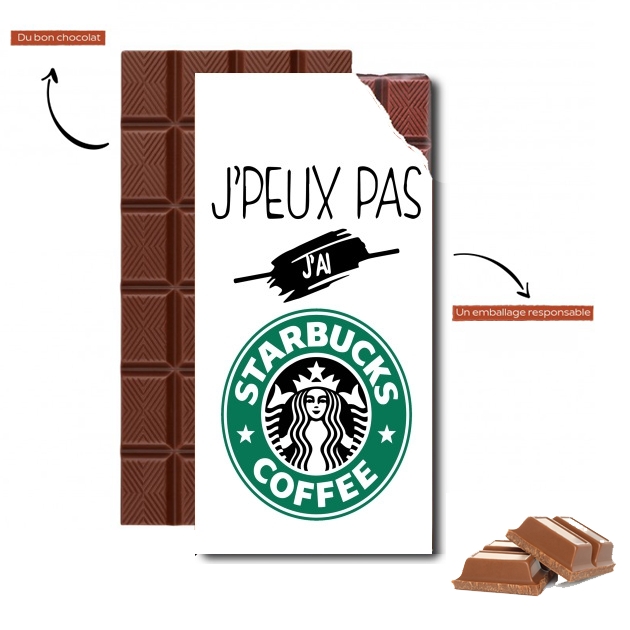 Tablette de chocolat personnalisé Je peux pas jai starbucks coffee