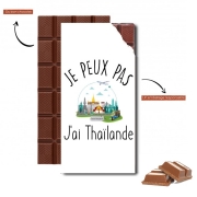 Tablette de chocolat personnalisé Je peux pas j'ai Thaïlande