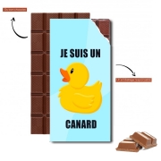 Tablette de chocolat personnalisé Je suis un canard