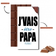 Tablette de chocolat personnalisé Je vais etre papa putain