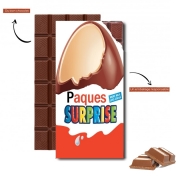Tablette de chocolat personnalisé Joyeuses Paques Inspired by Kinder Surprise