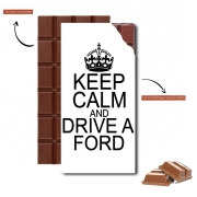 Tablette de chocolat personnalisé Keep Calm And Drive a Ford