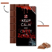 Tablette de chocolat personnalisé Keep Calm And Kill Zombies