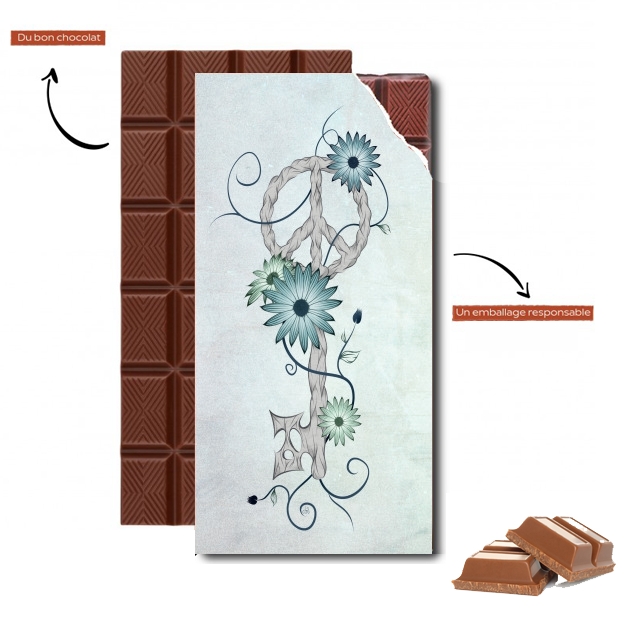 Tablette de chocolat personnalisé Key To Peace
