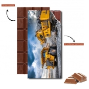 Tablette de chocolat personnalisé komatsu construction