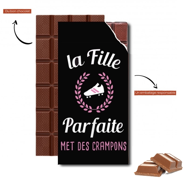 Tablette de chocolat personnalisé La fille parfaite met des crampons Footballeuse