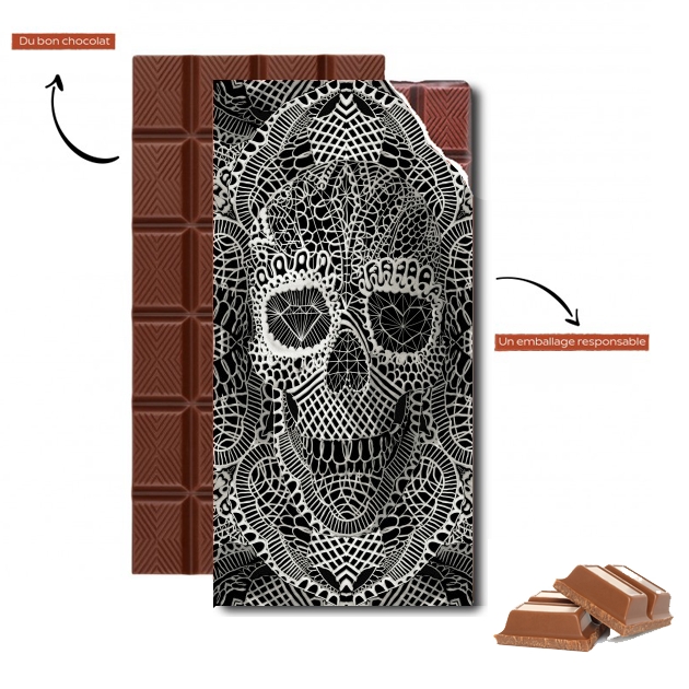 Tablette de chocolat personnalisé Lace Skull