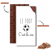 Tablette de chocolat personnalisé Le foot cest la vie