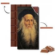Tablette de chocolat personnalisé leonard de vinci portrait