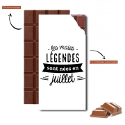Tablette de chocolat personnalisé Les vraies légendes sont nées en juillet
