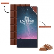 Tablette de chocolat personnalisé Let love find you!